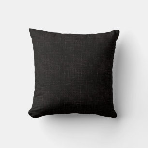 Black textured solid colour cushion