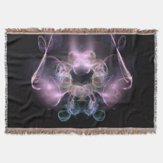 Black & Tha Smoke Modern Abstract Throw Blanket