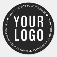 Black Thank You For Your Purchase Business Logo