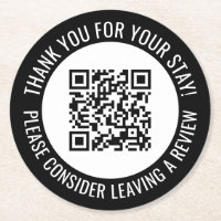 Black Thank You & Scan Me Promotional QR Code