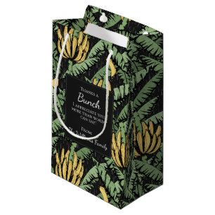 Black Thanks a Bunch Tropical Bananas Appreciation Small Gift Bag