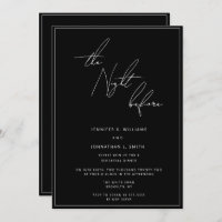 Black The Night Before Rehearsal Dinner Invitation