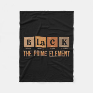 Black The Prime Element Black History Month Period Fleece Blanket