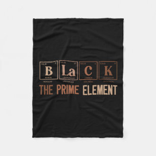 Black The Prime Element Black History Month Period Fleece Blanket