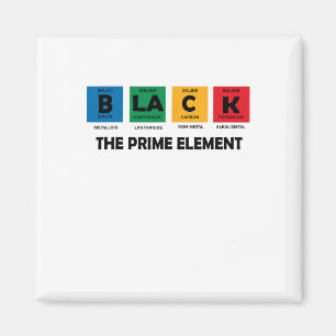 Black The Prime Element Black History Month Period Magnet