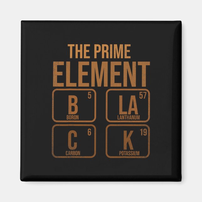 Black The Prime Element  Magnet (Front)