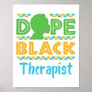 Black Therapist Mental Health Counseling Psycholog Poster