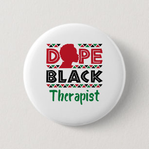 Black Therapist Mental Health Psychology Counselin 6 Cm Round Badge