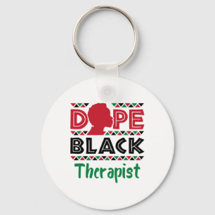 Black Therapist Mental Health Psychology Counselin Key Ring