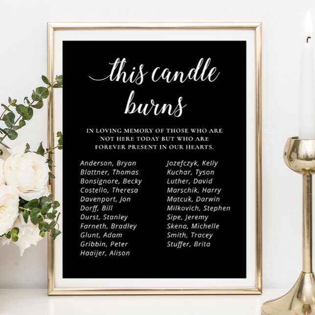 Black This Candle Burns Class Reunion Memorial Poster (Creator Uploaded)