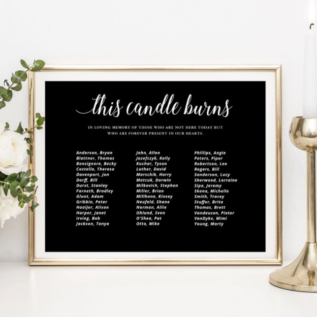 Black This Candle Burns Class Reunion Memorial Poster (Creator Uploaded)