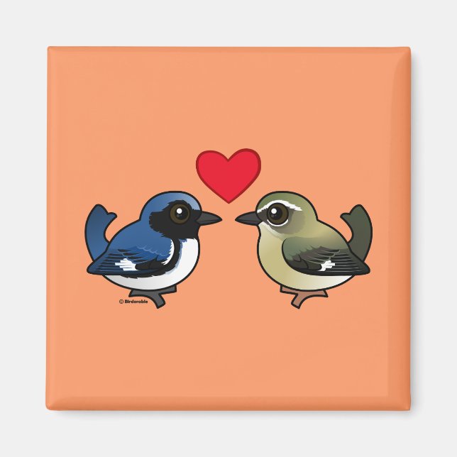 Black-throated Blue Love Magnet (Front)