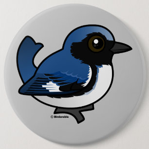 Black-throated Blue Warbler 6 Cm Round Badge
