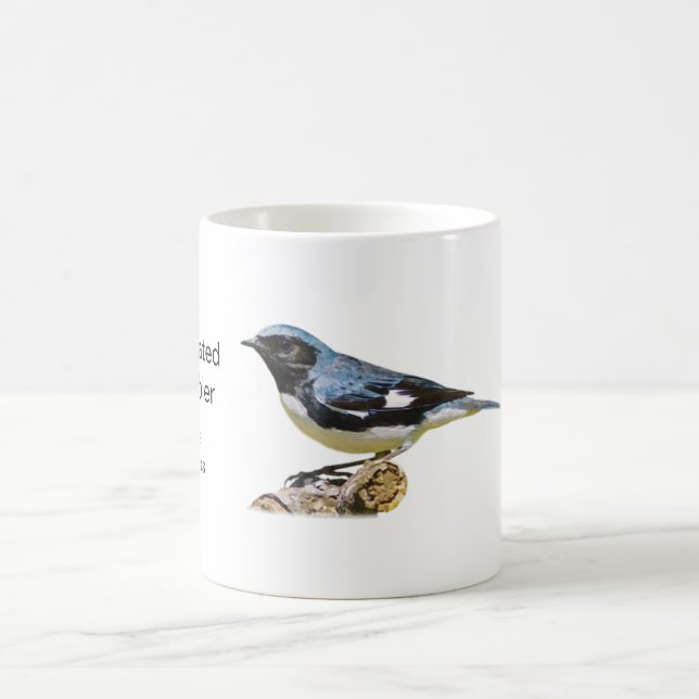 Black-throated Blue Warbler Coffee Mug (Center)