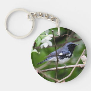 Black-throated Blue Warbler Key Ring