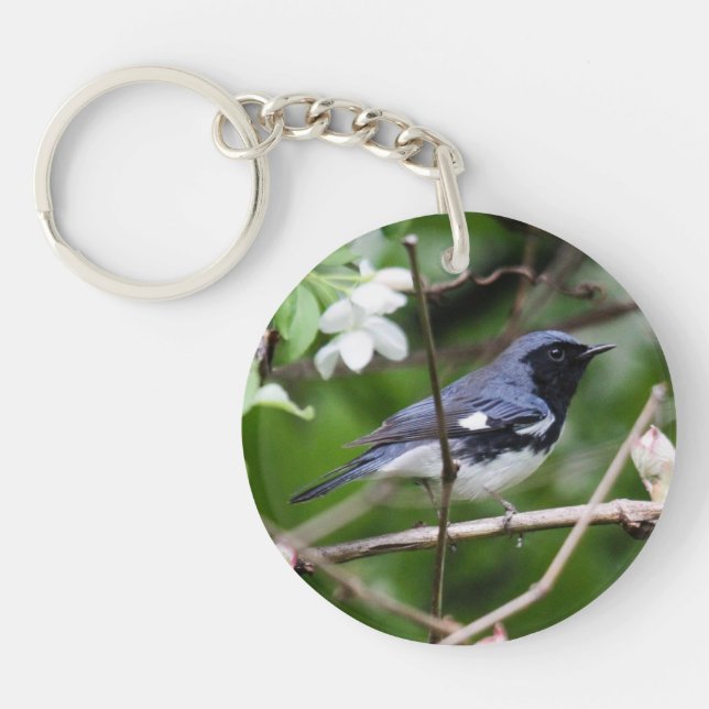 Black-throated Blue Warbler Key Ring (Front)