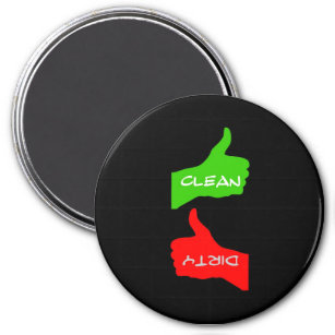 Black Thumbs Up/Down Clean/Dirty Dishes Magnet