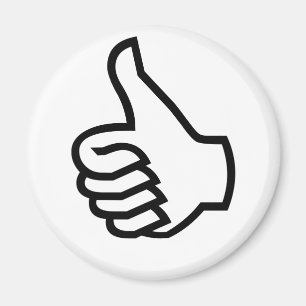 Black Thumbs Up Magnet