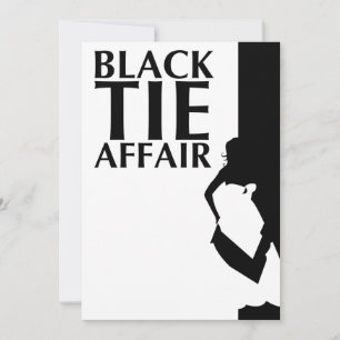 black tie affair : beautiful silhouette invitation