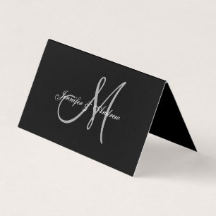 Black Tie Affair Elegant Monogram Names Wedding