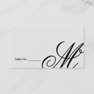Black Tie | Black White | Escort Card