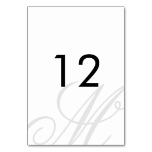 Black Tie   Black White   Table Number