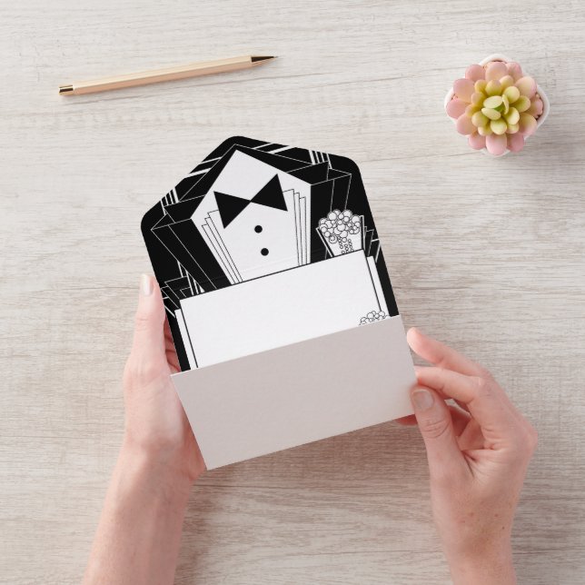 Black Tie Champagne All In One Invitation (Video)