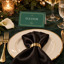 Black Tie Christmas Dinner Emerald Green & Gold