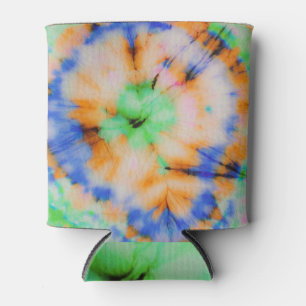 Black Tie Dye, Grungy Vintage. Can Cooler
