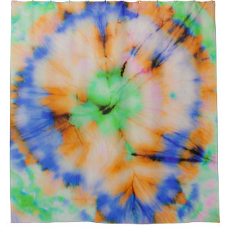 Black Tie Dye, Grungy Vintage. Shower Curtain