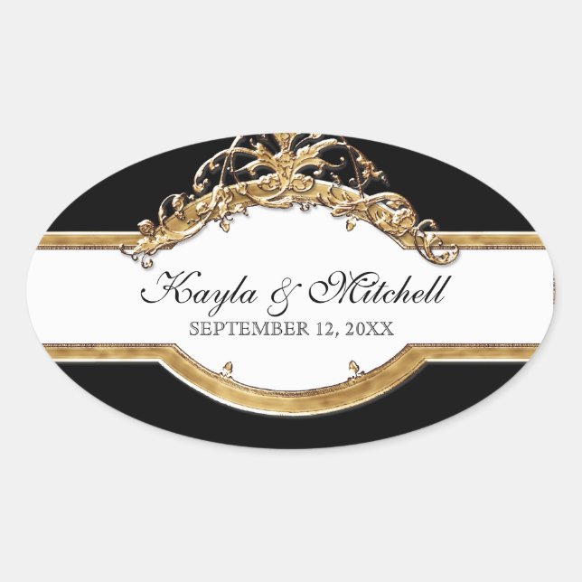 Black Tie Elegance 2, Golden Matching Sticker Seal (Front)