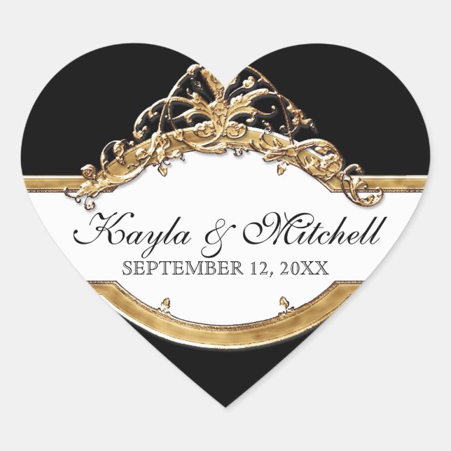 Black Tie Elegance 2, Golden Matching Sticker Seal (Front)