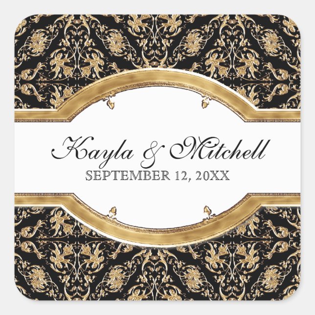 Black Tie Elegance 2, Golden Matching Sticker Seal (Front)