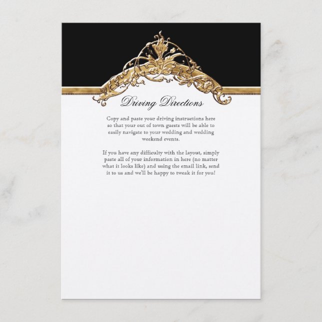 Black Tie Elegance 2, Golden Wedding Invitations (Front)