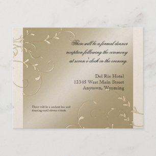 Black Tie Elegance, Champagne Cream Wedding Cards