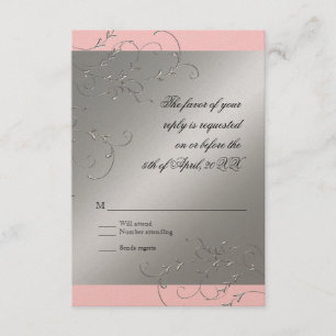 Black Tie Elegance, RSVP Response Card