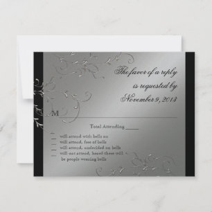 Black Tie Elegance, RSVP Response Cards