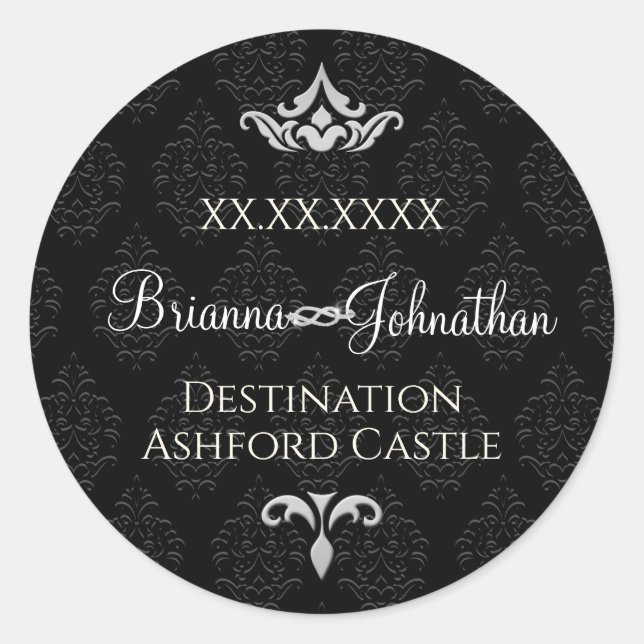 Black Tie Envelope Stickers (Front)