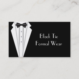 Black Tie Formal  Tuxedo Business Card