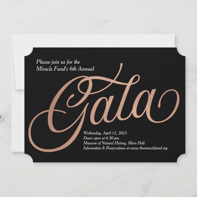 Black Tie Gala Invitation (Front)
