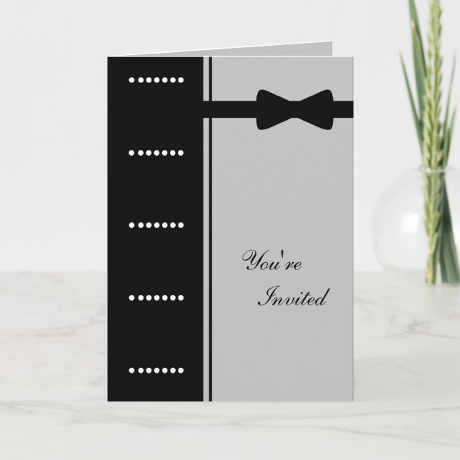 Black Tie Invitation (Silver) (Front)