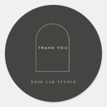Black Tie Luxury Business Arch Round Sticker