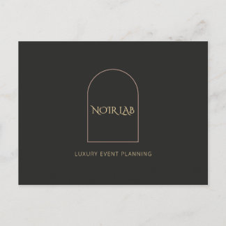 Black Tie Luxury Modern Arch Business Gift Bag Postcard
