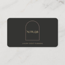 Black Tie Luxury Modern Arch QR Code Business Card
