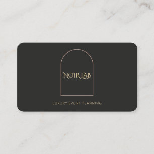 Black Tie Luxury Modern Arch QR Code Business Card