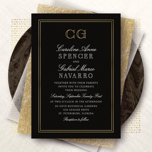 Black Tie Luxury Monogram Wedding (Creator Uploaded)