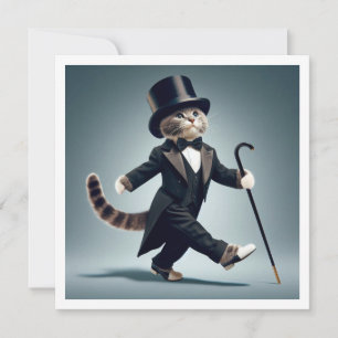 Black tie party, dance competition, cat invitation