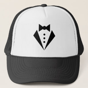 Black Tie - Tuxedo Bacherlor Party Trucker Hat