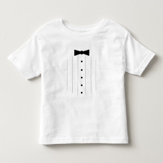 Black Tie Tuxedo Toddler T-Shirt (Front)