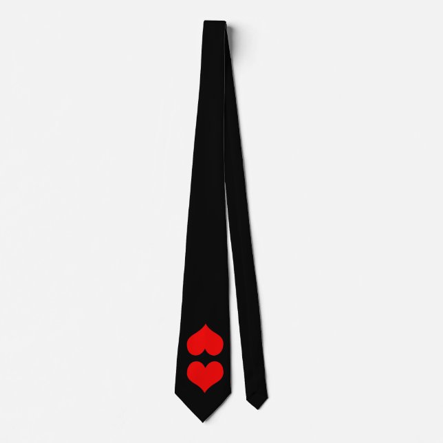 Black Tie W/Twin Red Heart (Front)